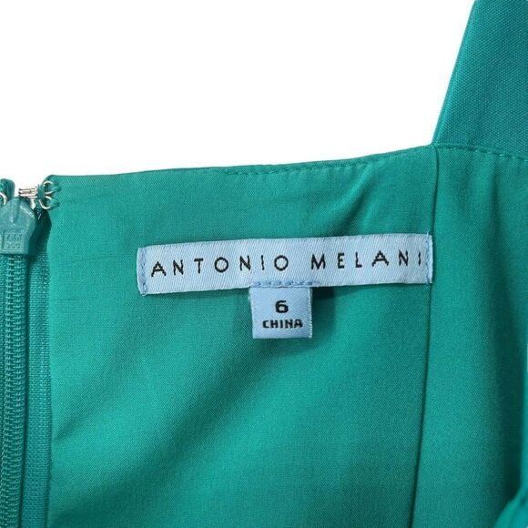 Antonio Melani Dress Pencil Wiggle Retro Cocktail Semi Formal Green Sexy Size 6 - Picture 7 of 8